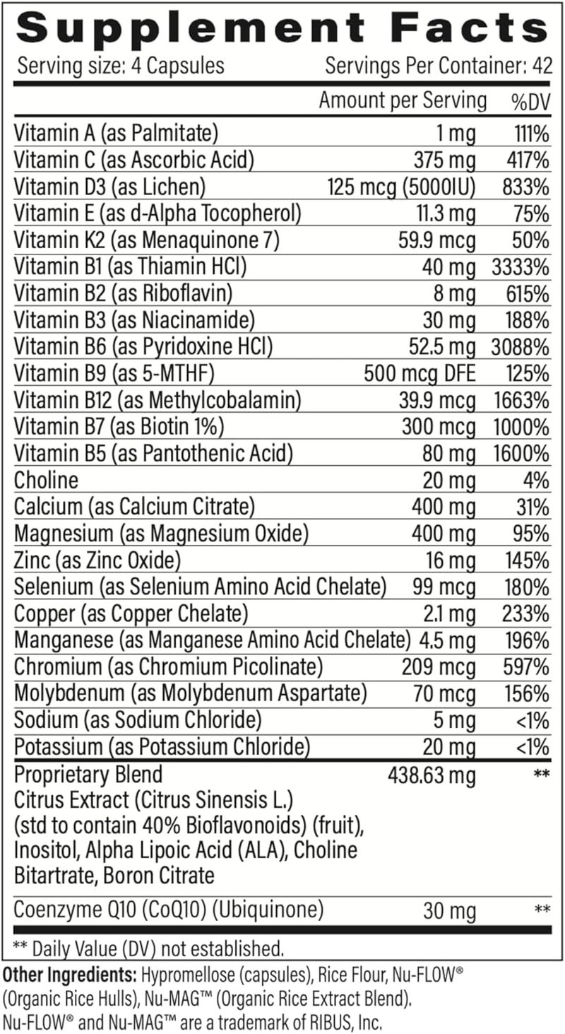 StellaLife DentaMedica Vegan Daily Multivitamin Nutritional Support for Faster Dental Surgery Recovery VIT D3 K2 C B Zinc CoQ10 Magnesium Healthy Bones  Gums NonGMO GMP USA 168 Capsules - Image 4