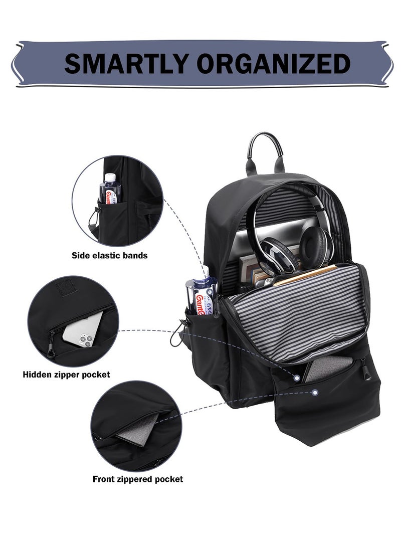 infino حقيبة ظهر سفر للطلاب والمسافرين: حقيبة لابتوب للأعمال تناسب لابتوب حتى 15.6 بوصة، حقيبة ظهر للرجال والنساء مع منفذ شحن USB، مقاومة للماء، بسعة كبيرة - Image 2