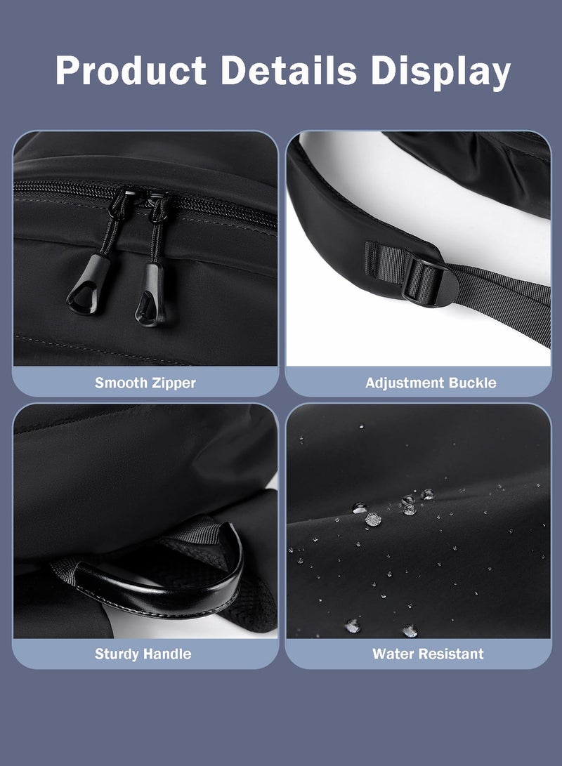 infino حقيبة ظهر سفر للطلاب والمسافرين: حقيبة لابتوب للأعمال تناسب لابتوب حتى 15.6 بوصة، حقيبة ظهر للرجال والنساء مع منفذ شحن USB، مقاومة للماء، بسعة كبيرة - Image 3