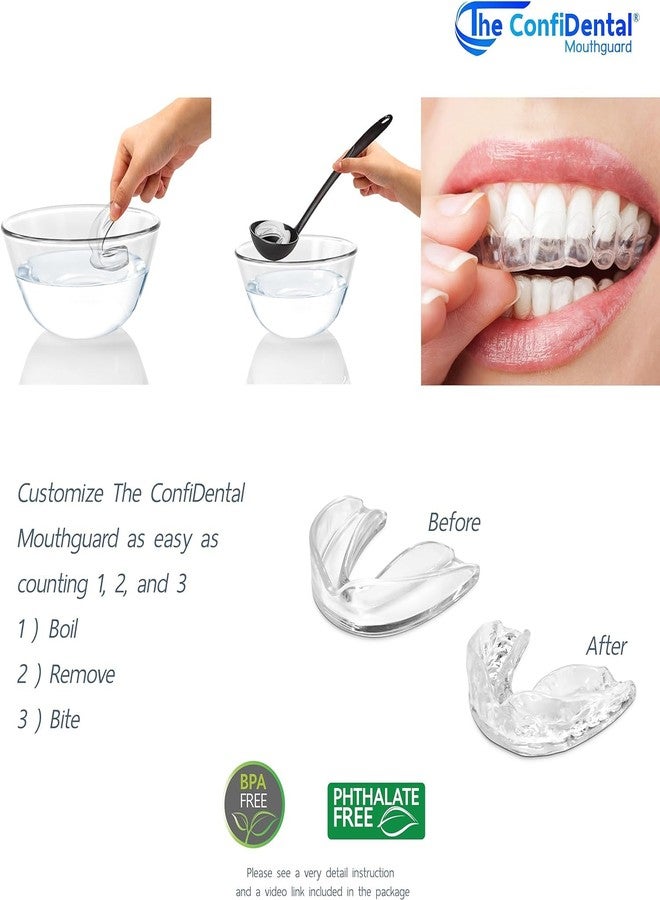 The ConfiDental - Pack of 4 Moldable Mouth Guard for Teeth Grinding Clenching Bruxism, Sport Athletic, Whitening Tray, Including 2 Regular and 2 Heavy Duty Guard (2 (LLL) Regular 2 (II) Heavy Duty) - Image 4
