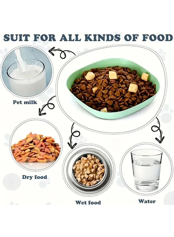 11pcs Square Dinner Plates Set with Stand Durable Plastic Portable for Snacks Breakfast - Image 2
