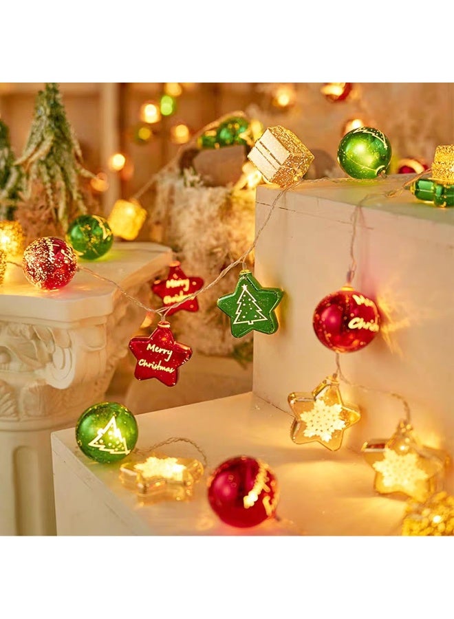 general LED Planet Gift Pendant Christmas Light String, 40 Bead Christmas Tree Decorative Atmosphere Decorative - Image 3
