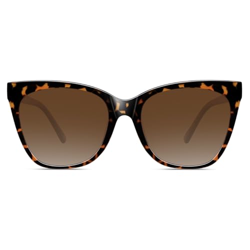 WOWSUN Large Polarized Cat Eye Sunglasses for Women - Image 1