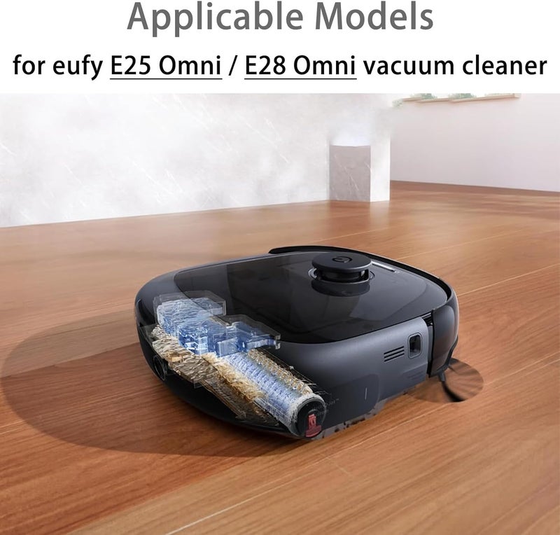 Chuancheng 17 Pack Replacement Kits for eufy E25 Omni / E28 Omni Robot Vacuum, Accessories Parts with Main Brush, Side Brushes, Dust Bag, Roller Mop, Filter - Image 2
