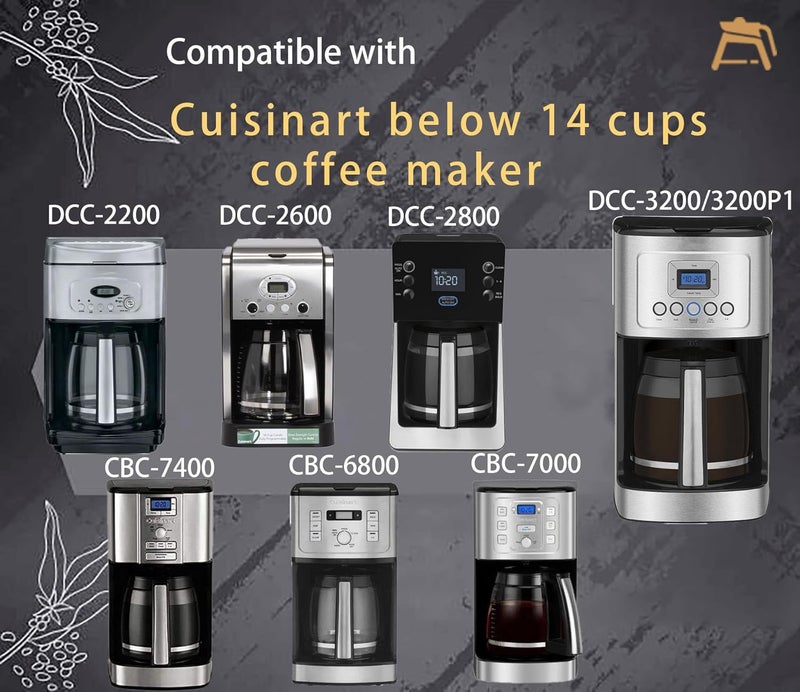 CUPALL 14 Cup Replacement Carafe for Cuisinart DCC-3200 Series Coffee Makers, Food-Safe, BPA-Free - Image 3