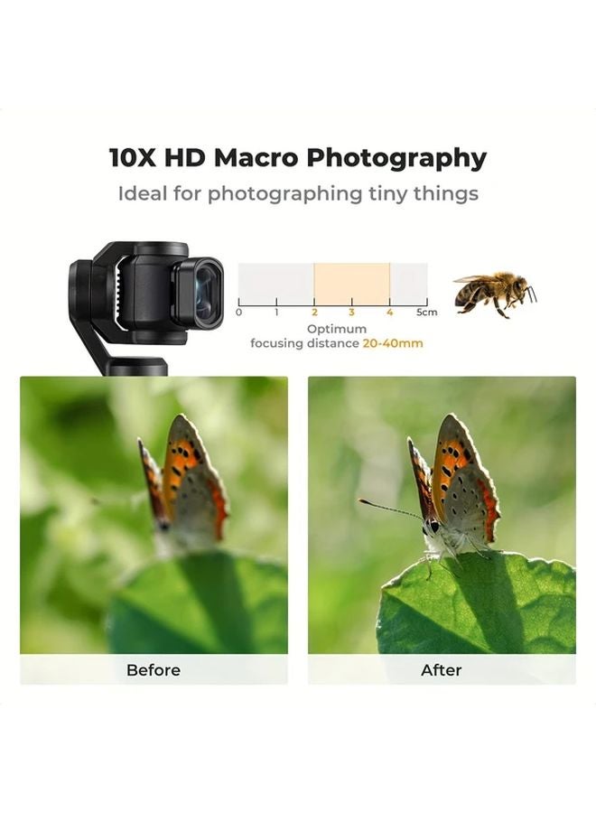 Black Macro Lens For DJI Osmo Pocket 3 High Definition Close Up Photography - Image 5