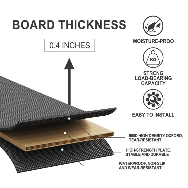 Imperius Folding Spring Box,Bunkie Board,10MM, Bed Support Flat Noodles, Queen Size 60x80'' ï»¿Light and Thin, Breathable, Noise Minimizing,Moisture Resistant Bunkieboards - Image 3
