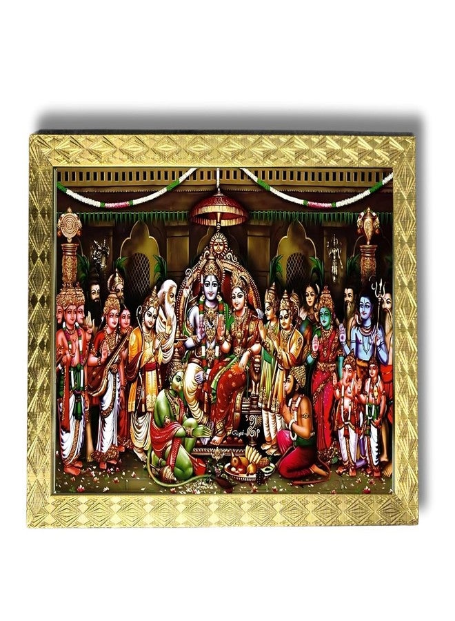 CDM Sri Rama Pattabhishekam Photo Frame/Wall Painting Framed For Home Décor pf 66 - Image 1