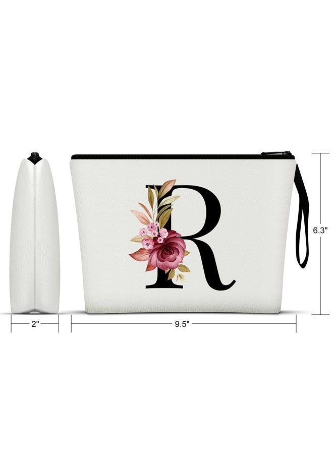 Vavabox A-Z Personalized Makeup Bag,Birthday Gifts for Women Mom,Gifts for Best Friend,Bride Bridesmaid Cosmetic bag (R) - Image 2