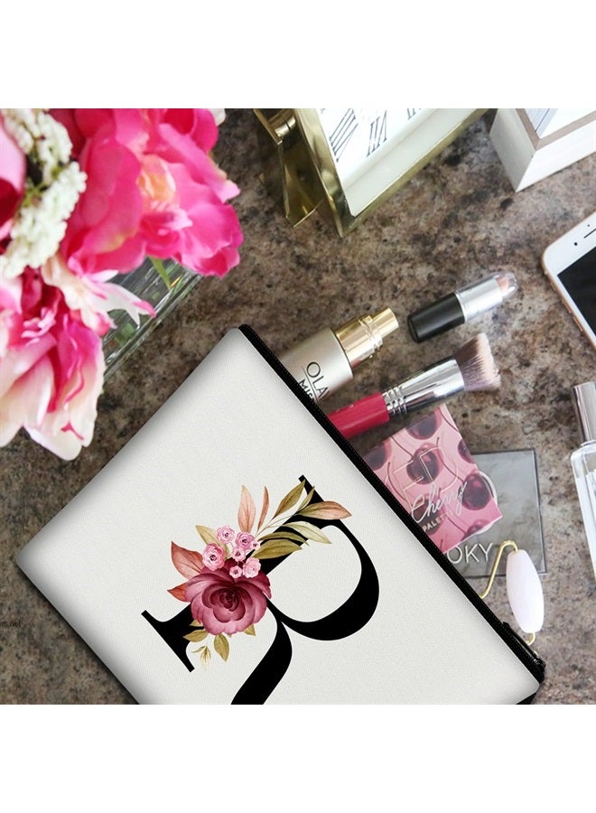 Vavabox A-Z Personalized Makeup Bag,Birthday Gifts for Women Mom,Gifts for Best Friend,Bride Bridesmaid Cosmetic bag (R) - Image 3