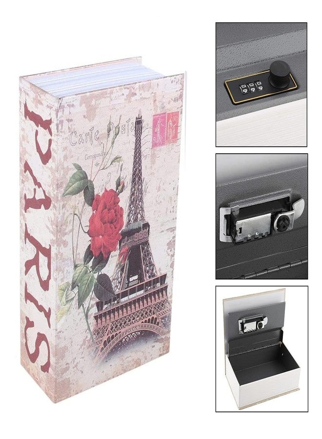 NETXE Alloy Steel Book Safe with Passwrod Lock, Dictionary Diversion Book Safe, Portable Safe Box, Great for Storing Money, Jewelry (Small- 18 * 11.5 * 5.5 Cm, Effiel Tower.) - Image 4