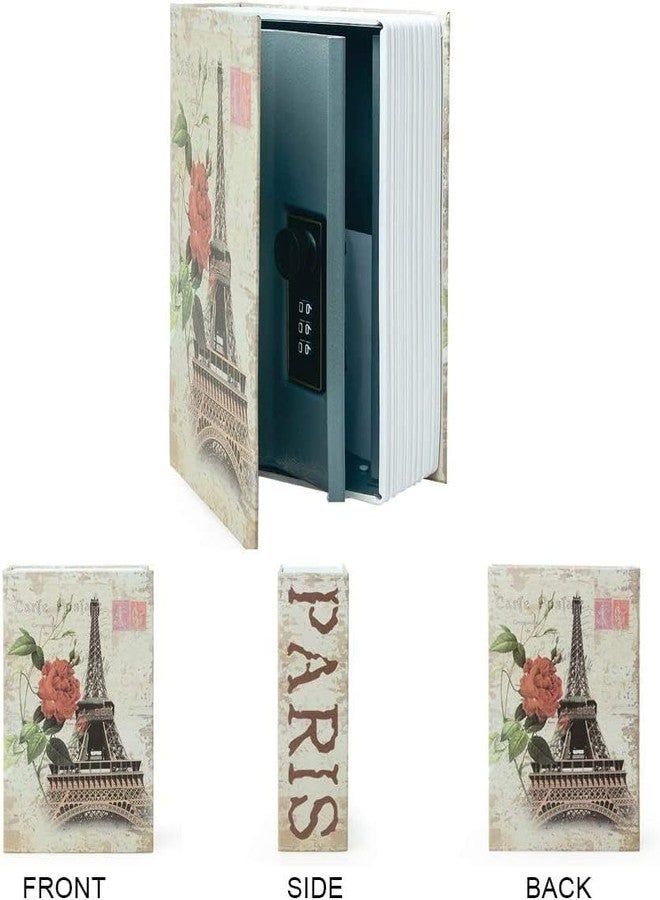 NETXE Alloy Steel Book Safe with Passwrod Lock, Dictionary Diversion Book Safe, Portable Safe Box, Great for Storing Money, Jewelry (Small- 18 * 11.5 * 5.5 Cm, Effiel Tower.) - Image 5