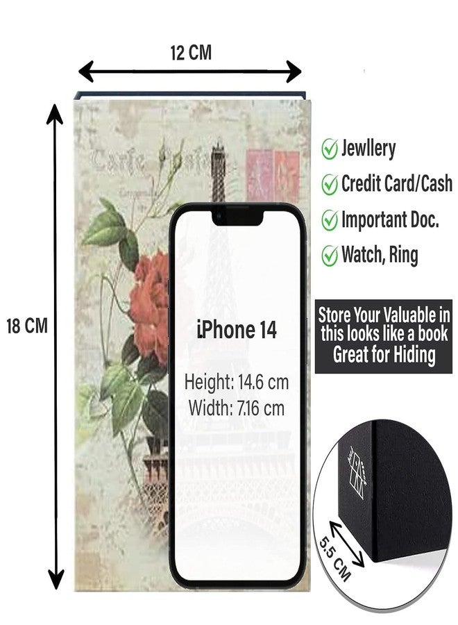 NETXE Alloy Steel Book Safe with Passwrod Lock, Dictionary Diversion Book Safe, Portable Safe Box, Great for Storing Money, Jewelry (Small- 18 * 11.5 * 5.5 Cm, Effiel Tower.) - Image 2