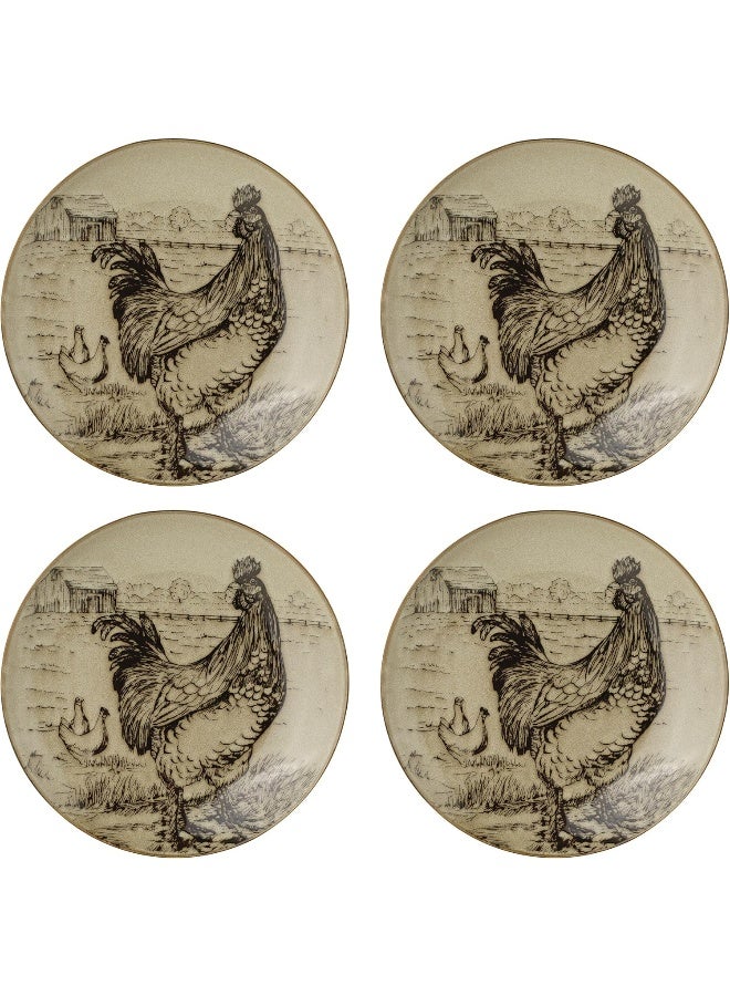 Pfaltzgraff Homespun Rooster 16-Piece Dinnerware Set Service for 4 Brown - Image 4