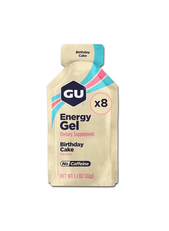 Gu Energy جيل الطاقة الأصلي للتغذية الرياضية، 8 عبوات، كعكة عيد الميلاد - Image 1