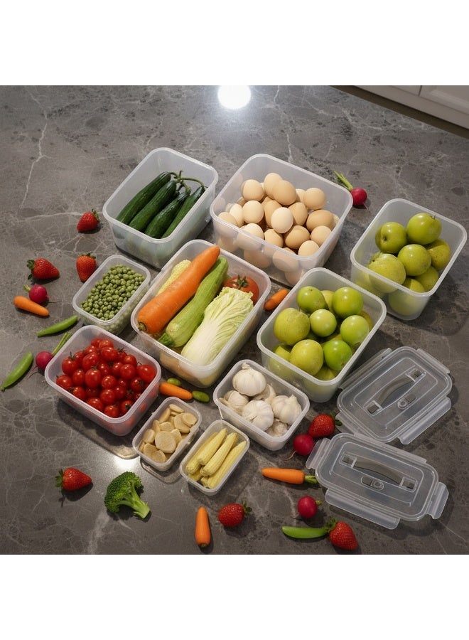 YAH Creation 9 YAH Prestigious Kitchen Storage Containers Set with Smart Handles / Top Ventilation Hole - Airtight, Microwave & Freezer Safe | Fridge & Pantry Durable Organizers | In-Out Door Usage. - Image 4