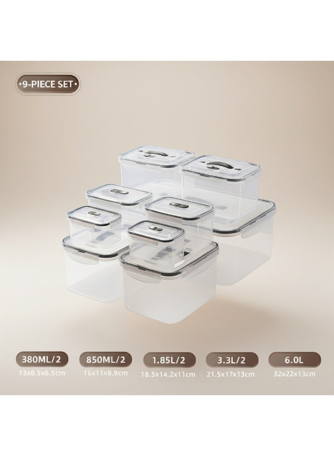 YAH Creation 9 YAH Prestigious Kitchen Storage Containers Set with Smart Handles / Top Ventilation Hole - Airtight, Microwave & Freezer Safe | Fridge & Pantry Durable Organizers | In-Out Door Usage. - Image 2