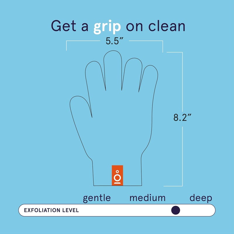 cleanlogic Clean Logic Detox Charcoal Exfoliating Bath Glove, 3 Count - Image 4