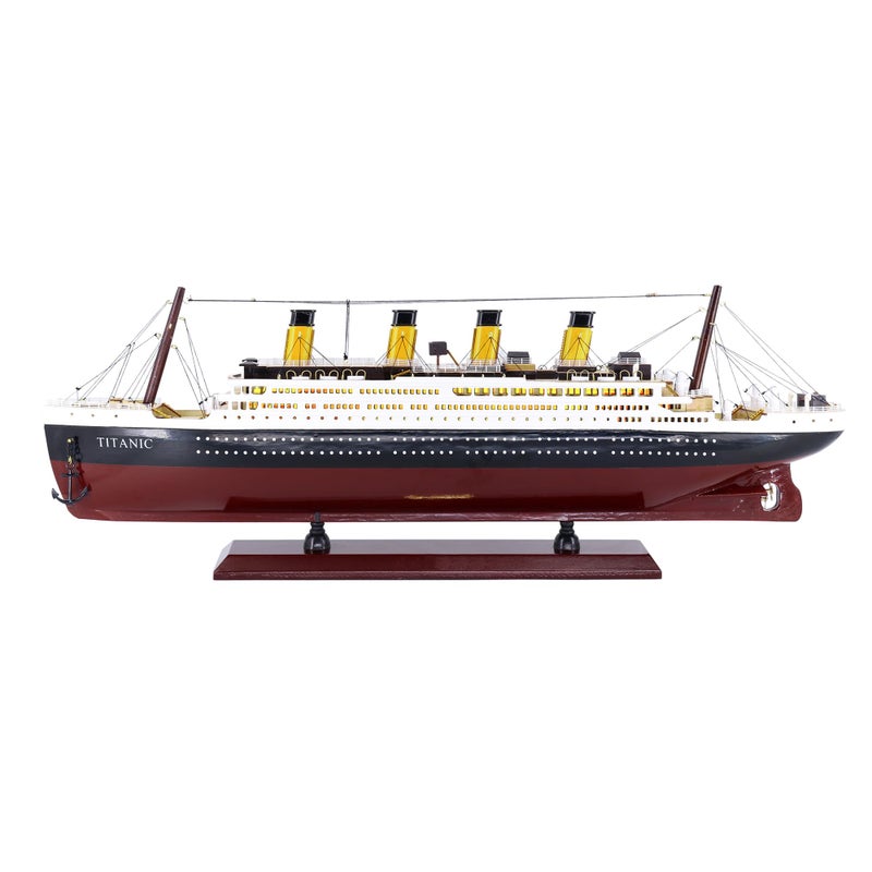 NAUTIMALL Titanic 24inch Wooden Ship Model Home Decor PreBuilt Cruise Ship Gift Nautical Sailboat Decor - Image 2