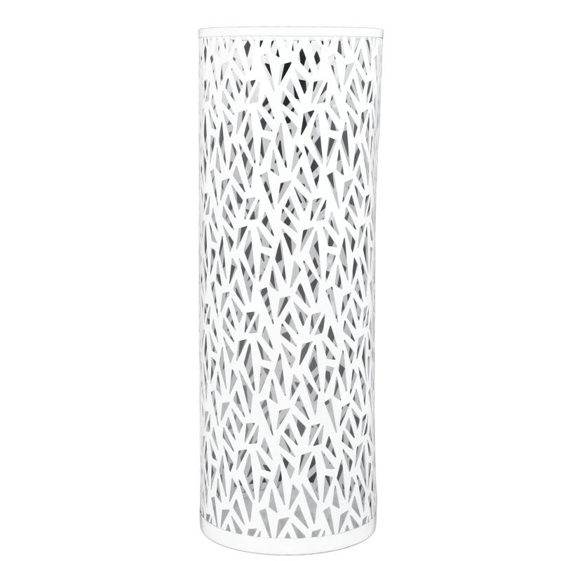 White Premium Metal Umbrella Stand: Anti-Topple, Hollow Quick-Dry Design - Rust-Resistant Umbrella Holder for Entryway, Office, Home Outdoor Use - Image 1