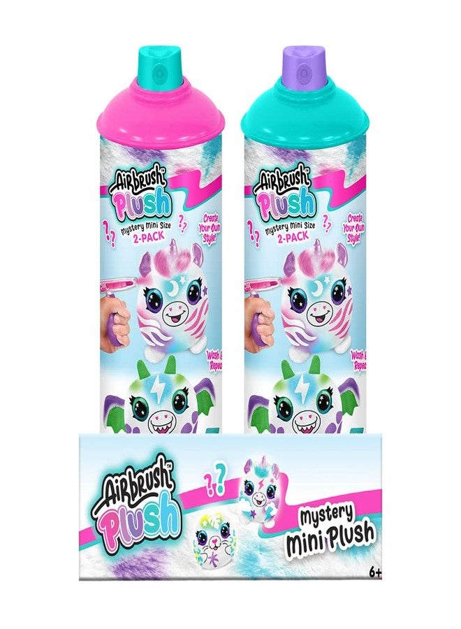 Canal Toys Personalize Airbrush Plush Mini Mystery 2 Pack! Which 2 plushies Will You get?! Decorate, wash, Repeat! Customize Your own plushies with Markers, Airbrush Tool and Stencils. Ages 6+ - Image 2