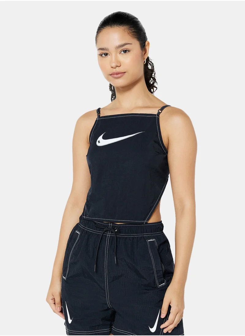 نايكي Sportswear Swoosh Crop Cami Tank Top