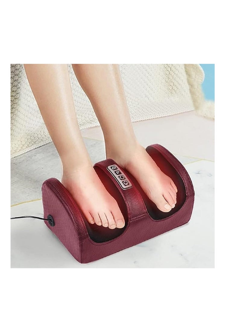 AMI & SUP Electric Foot Massager with Heat, Shiatsu & Kneading, Adjustable Intensity, Pain Relief & Blood Circulation, 50 x 35cm, Battery Operated, Brown - Image 1