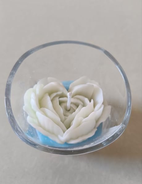 nurture NURTURE Decorative Blue Rose Design Candle for Diwali Festive Special Candles for Home Decor Decoration  - Image 2