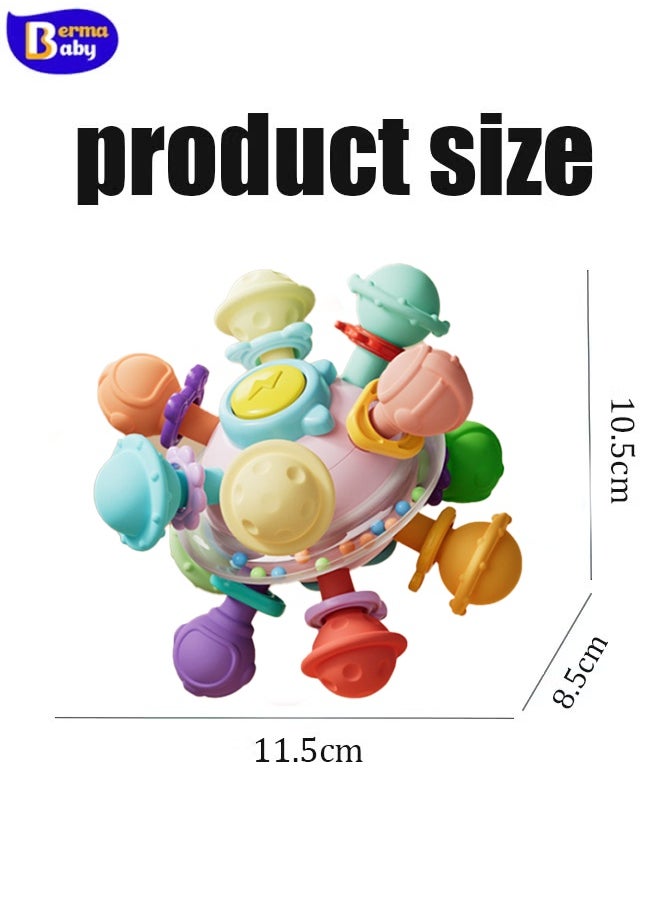 Berma Baby Baby teething toys  0-6 months baby sensory teething toys, newborn chew toys, teething ball rattle teether toys, grasping activity baby toys, chew toys, birthday gifts  - Image 2
