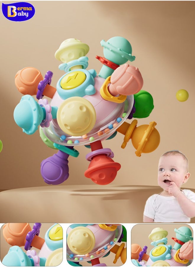 Berma Baby Baby teething toys  0-6 months baby sensory teething toys, newborn chew toys, teething ball rattle teether toys, grasping activity baby toys, chew toys, birthday gifts  - Image 1