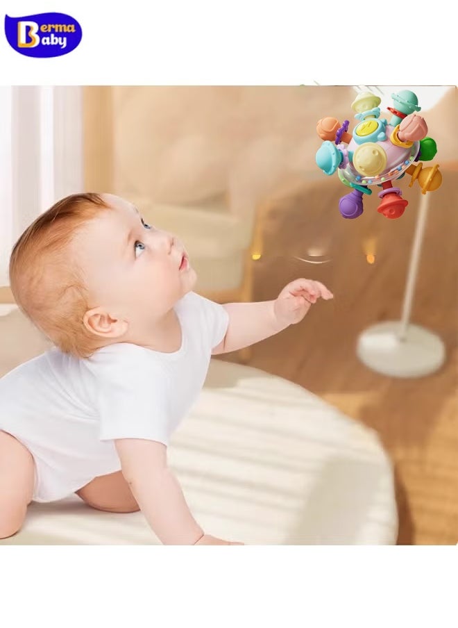 Berma Baby Baby teething toys  0-6 months baby sensory teething toys, newborn chew toys, teething ball rattle teether toys, grasping activity baby toys, chew toys, birthday gifts  - Image 3