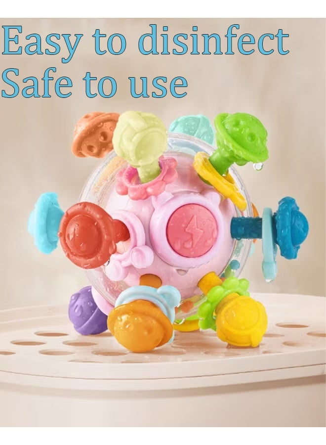 Berma Baby ألعاب التسنين للأطفال من عمر 12 شهرًا فما فوق، ألعاب التسنين الحسية للأطفال حديثي الولادة، ألعاب مضغ، ألعاب عضاضة خشخيشة، ألعاب أطفال نشطة للإمساك، ألعاب مضغ، هدايا عيد الميلاد - Image 4