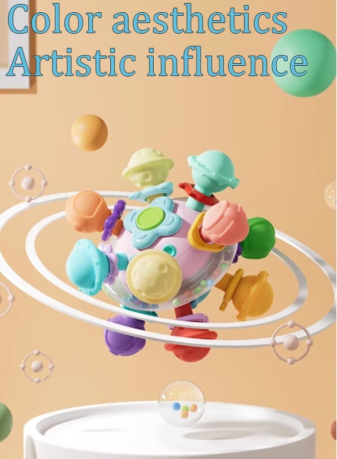 Berma Baby ألعاب التسنين للأطفال من عمر 12 شهرًا فما فوق، ألعاب التسنين الحسية للأطفال حديثي الولادة، ألعاب مضغ، ألعاب عضاضة خشخيشة، ألعاب أطفال نشطة للإمساك، ألعاب مضغ، هدايا عيد الميلاد - Image 3