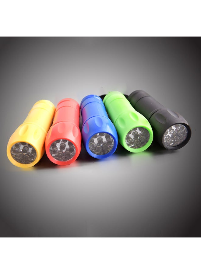Strong Light Flashlight Led Outdoor Night Riding Mini Portable Hand-held Bright Lighting Flashlight Plastic-Color:Green  - Image 1