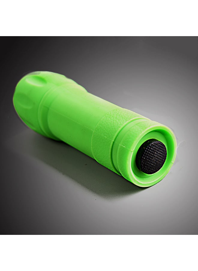 Strong Light Flashlight Led Outdoor Night Riding Mini Portable Hand-held Bright Lighting Flashlight Plastic-Color:Green  - Image 4