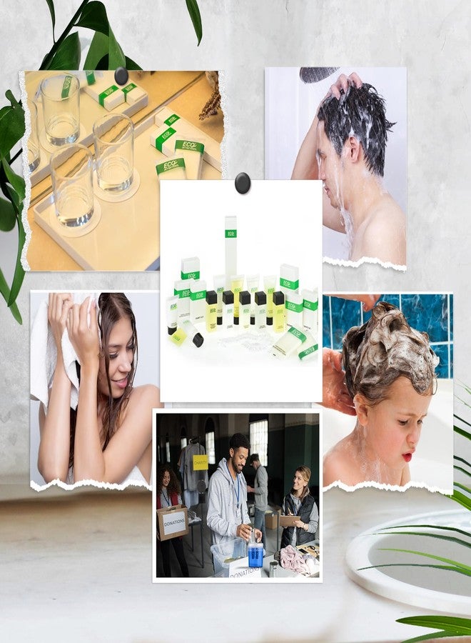 ECO Amenities حقيبة مستحضرات التجميل الفردية المغلفة، حجم السفر شامبو وبلسم 2 في 1 10 مل (100 عبوة) مستحضرات التجميل الصغيرة للفنادق شامبو مرطب 2 في 1 | مستحضرات التجميل بحجم السفر - Image 5