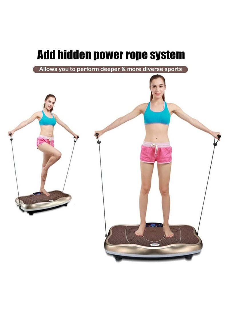 DubaiGallery Vibration Power Plates, Vibration Plate Machine, Supports Bluetooth & USB Connect, 2 Resistance Bands, Vibration Fitness Trainer For Weight Loss & Body Toning, 300lb Max Load. - Image 4
