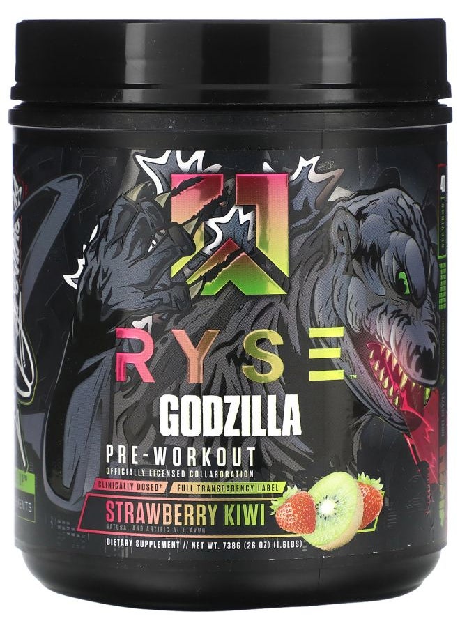 RYSE - Godzilla PreWorkout Strawberry Kiwi 1.6 lbs (738 g) - Image 1