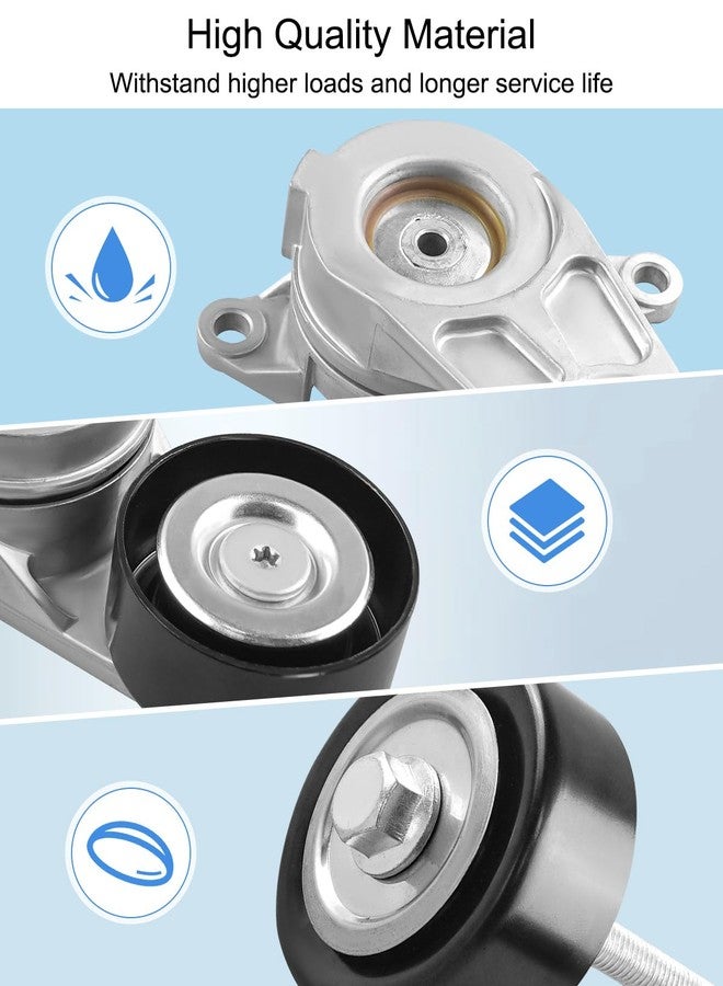 TIKSCIENCE Serpentine Belt Tensioner Drive Component Kit Fit for Chevy Equinox Traverse Buick Enclave Lacrosse GMC Acadia Terrain Cadillac XTS SRX Replace 12610680 12626644 6K938 - Image 2