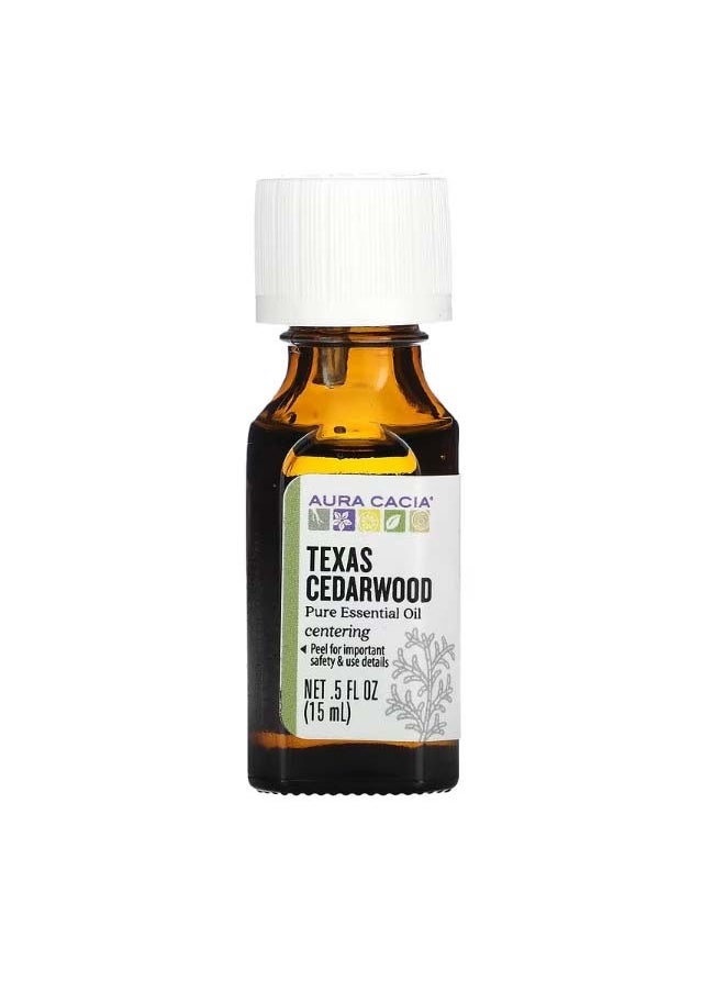 Aura Cacia Pure Essential Oil Texas Cedarwood 0.5 fl oz 15 ml  - Image 1
