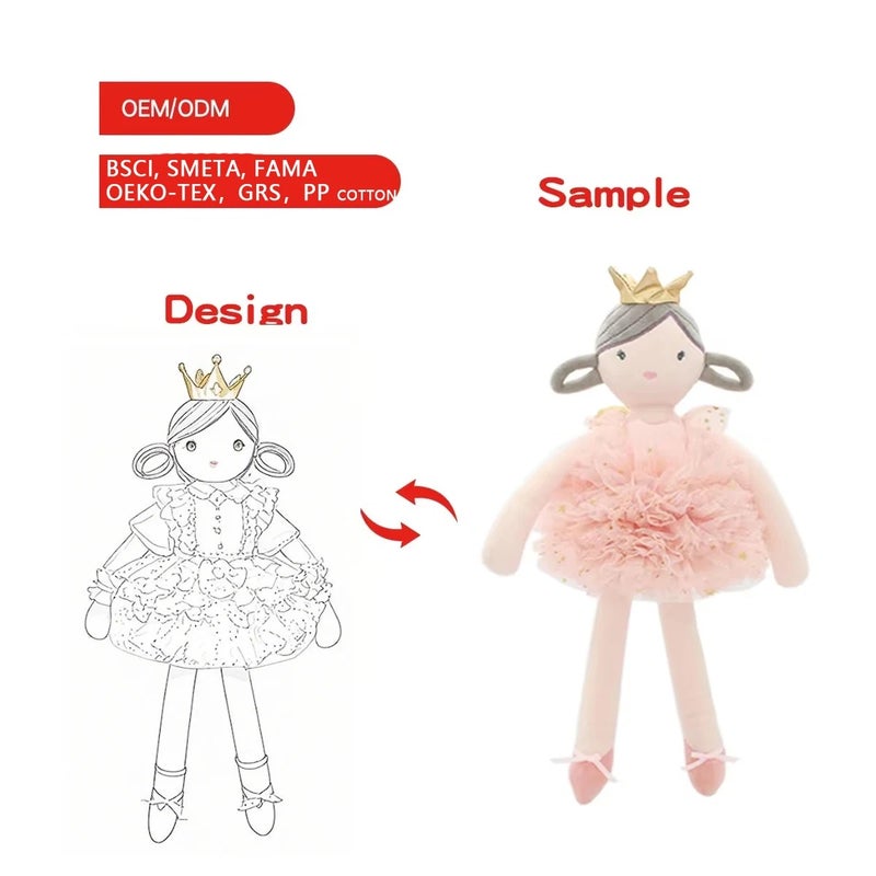 Y&D Soft Toys for Babies Stuffed Animal Toys with GRS and FAMA Certifications  Plush Toy Fabric Dolls for Girls - Image 4