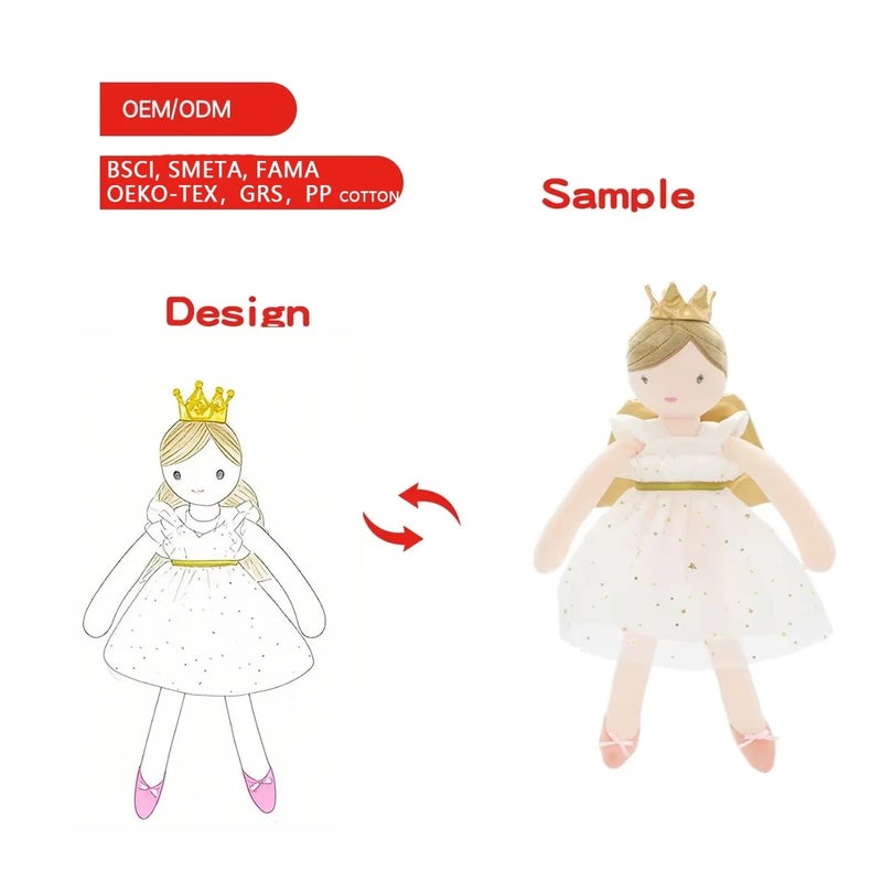 Y&D Soft Toys for Babies Stuffed Animal Toys with GRS and FAMA Certifications  Plush Toy Fabric Dolls for Girls - Image 3