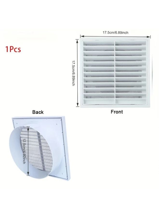 5 Inches 125 Mm Modern Plastic Wall Mounted Ceiling Air Vent Grille Durable Ventilation Cover For Air Conditioning Fresh Air Exhaust - Image 1