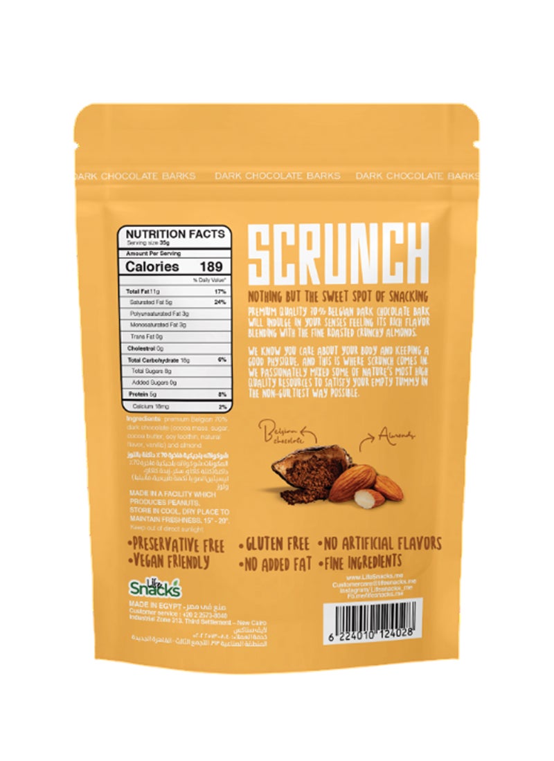 SCRUNCH Belgian Dark Chocolate Almond Barks - Image 2