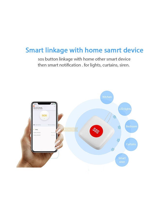 NIBEMINENT Smart Light Switch Push Button With Remote Control White 10x6x9cm - Image 2