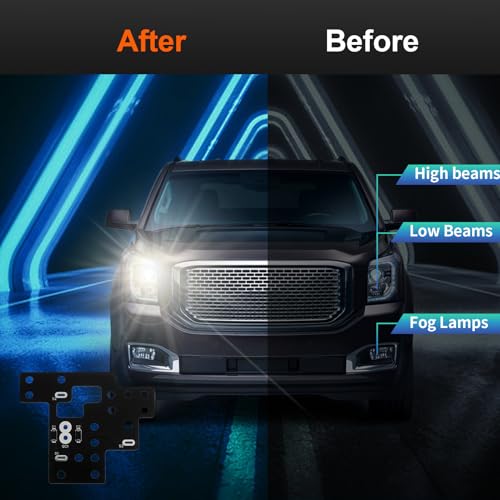 FirFiltr 6 High Mod Module for Gm Fog lights High Low Beams & DRL Light On Simultaneously Compatible with 2003-2007 Chevy Silverado GMC Sierra 1500/2500/3500 Classic - Image 2