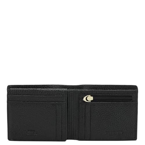 Da Milano RFID Protected Leather Wallet for Men with Card Slot - Black - Image 3