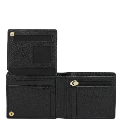 Da Milano RFID Protected Leather Wallet for Men with Card Slot - Black - Image 4