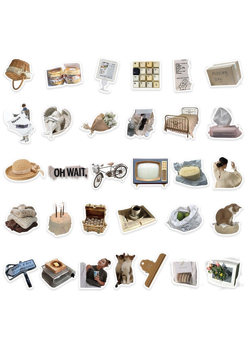 63 Pcs Minimalist Korean Stickers, Laptop Ledger, Water Cup, Ipad Phone Case Decoration, Waterproof Sticker - Image 4