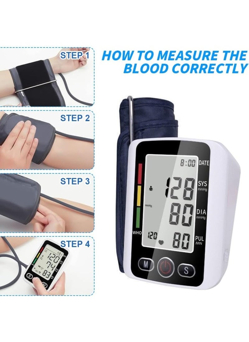 Pressure Monitor with BP Cuff, Digital Upper Arm Pressure Monitor, Upper Arm Pressure Machine with Voice Broadcasting, IHB Detection and Memory for 2 Users 99 Sets, Pressure Monitor for Home
